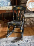 Vintage Ye Dutch Haven Pennsylvania Wood Rocking Chair 19 1/2 Used. Price: $120.00.