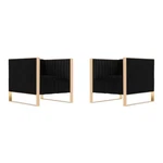 Manhattan Comfort, Trillium Black And Gold Velvet Accent Chair 2 Set, Primary New. Price: $1479.99.