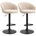Homcom Adjustable Swivel Bar Stools Set Of 2, Linen Touch Fabric, Beige New. Price: $260.48.
