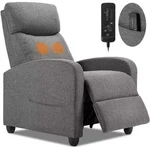 Jhk Recliner Chair Massage Sofa Fabric Adjustable Lumbar Support Grey New. Price: $271.99.