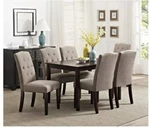 Better Homes And Gardens Parsons Upholstered Tufted Dining Chair,taupe Open. Price: $59.99.