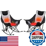 Sunnyfeel Oversized Heated Camping 2 Pack Folding Rocking Chairs New. Price: $271.97.