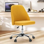 Sweetcrispy Armless Vanity Chair, Cute Comfy Home Office Desk With Wheels New. Price: $85.20.