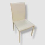Safavieh White Bonded Leather Karna Dining Chair Seat 18.9"W X 22.8"D 35.8"H Used. Price: $89.98.