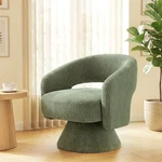 Swivel Barrel Chair, Modern Corduroy Accent With Thick Padding, Green New. Price: $149.99.
