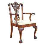 NDRAC043, Niagara Furniture, Carved Mahogany Chippendale Arm Chair New. Price: $745.00.