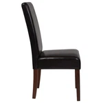 Flash Furniture Greenwich Leather Upholstered Parson Dining Side Chair Brown New. Price: $149.99.