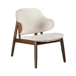 Pemberly Winged Back Accent Chair Beige Boucle With Walnut Brown Frame New. Price: $271.99.