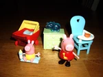 T15 Peppa Pig Cousin Baby Alexanders Visit Set Stroller High Chair Light-up Lamp Used. Price: $52.00.