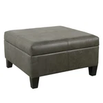 Homepop Decor K2380-E903 Luxury Large Faux Leather Square Storage Ottoman New. Price: $189.99.