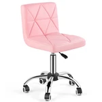 Pink Armless Chair Adjustable Home Office Barber Beauty Salon 360 Stool W/wheel New. Price: $79.99.