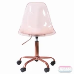 Modern Urban Pink Acrylic Rolling Desk Chair Adjustable Swivel Task New. Price: $139.94.