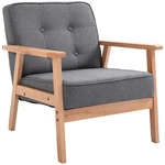 Homcom Mid-century Accent Chair Modern Fabric Upholstered Tufted Back Lounge ... New. Price: $178.00.