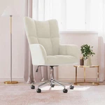 Chic Chair Cream White Velvet 360-DEGREE Swivel Roller Castors Adjustable Height New. Price: $196.86.