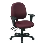 Office Star Desk Chair, Adjustable Arms, 3-1/2" Height, Fabric, Red New. Price: $348.39.