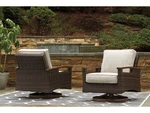 Ashley Furniture Paradise Trail Outdoor Swivel Lounge Chair (set Of 2) P750-82 New. Price: $1249.99.