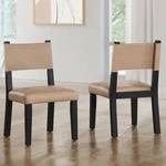 Steve Silver Aubrey Side Chair With Camel Vegan Leather In Black New. Price: $180.62.