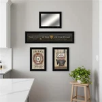Homeroots 407250 Primitive Black Framed Print Kitchen Wall Art - Set Of 3 New. Price: $159.04.