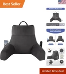 Back Support Pillow Memory Foam Lounge Reading With Arms Grey 18 Inch New. Price: $58.10.