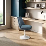 Lippa Swivel Dining Chair White Cadet Blue New. Price: $244.00.