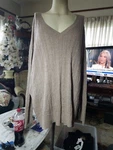 Sonoma Lifestyle Sweater Plus Size 3X Cream Rayon Cotton Fabric V Neck Pre-owned. Price: $24.90.