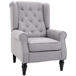 Tufted Club Accent Arm Chair Fabric Single Wingback Upholstered Living Room Gray New. Price: $206.99.