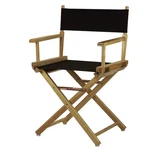 Casual Home Director's Chair 18 In Natural Frame - Solid Wood Black Canvas New. Price: $63.71.