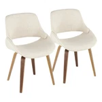 Lumisourceo Dining/accent Chair, Walnut/cream Noise, Set Of CH-FBCONLWL-CR2 New. Price: $300.00.
