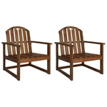 Vidaxl Patio Sofa Chairs 2 Pcs Solid Acacia Wood New. Price: $155.95.