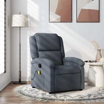 Massage Recliner Chair Dark Grey Velvet New. Price: $282.52.