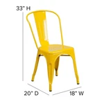 Flash Furniture Metal Stackable Dining Side Chair Yellow New. Price: $113.26.