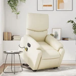 Electric Stand Up Massage Recliner Chair Cream Faux Leather New. Price: $504.18.