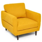 Modern Upholstered Accent Single Sofa Armchair-yellow Color: New. Price: $239.48.