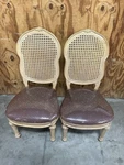 Pair Of Vintage Thomasville French Country Louis Xv Cane Back Dining Side Chairs Used. Price: $299.99.