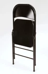 Mainstays Black Folding Chair All-steel Construction Double Braced Easy Storage New. Price: $13.94.