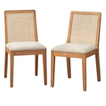 Buylateral Set Of 2 Newington Cane Dining Chair Light Oak/beige. Price: $172.99.