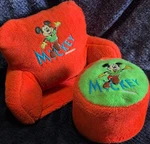 J. Swedlin Inc. Disney Mickey Mouse Plush Chair & Ottoman Set Vintage Used. Price: $99.99.