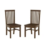 Linon Erwin Slat Back Wood Side Chairs Set Of 2 Walnut Glossy Lacquer Finish New. Price: $209.68.