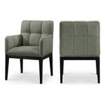 Meridian Furniture Adrian Green Vegan Leather Dining Arm Chair (set Of 2) New. Price: $427.35.
