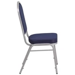 Flash Furniture Fabric Banquet Stack Chair In Silver And Navy Blue New. Price: $117.92.