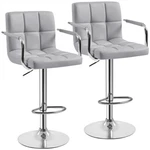 Bar Stools With Armrest, Pu Leather Swivel Set Of 2 For Kitchen, Home New. Price: $99.99.