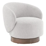 Chita Modern Swivel Barrel Chair-comfortable Fabric Upholstery & Solid Wood Base New. Price: $369.99.