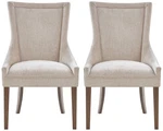 Ultra Cream Chenille Dining Side Chairs Set Of 2 New. Price: $478.91.
