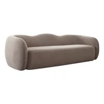 Benjara Moe Sofa Taupe Performance Velvet- Scalloped Backrest- 97 Inch New. Price: $2982.62.