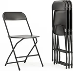 Hercules Folding Chairs Set Of 4 Stackable, 650-LB Capacity, Black New. Price: $118.99.