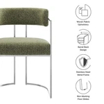Modway Huron Dining Accent Chair Silver Leaf New. Price: $295.50.