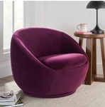 Better Homes & Gardens Modern Soft Velvet Accent Swivel Chair In Merlot New. Price: $281.47.