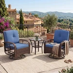 3PCS Outdoor Swivel Rocker Patio Chairs Set Furniture Sofa Rattan Wicker New. Price: $288.99.