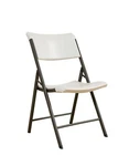 Lifetime 480074 Contemporary Folding Chair, Almond With Bronze Steel Frame, New. Price: $228.36.