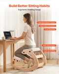 Ergonomic Wooden Kneeling Chair Adjustable Cushion Beige New. Price: $110.99.